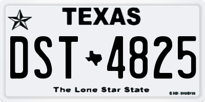 TX license plate DST4825
