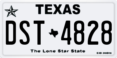 TX license plate DST4828