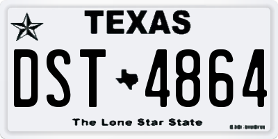 TX license plate DST4864