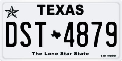 TX license plate DST4879
