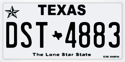 TX license plate DST4883