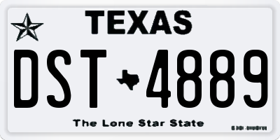 TX license plate DST4889