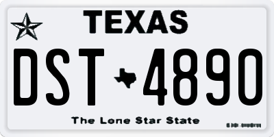 TX license plate DST4890