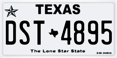 TX license plate DST4895