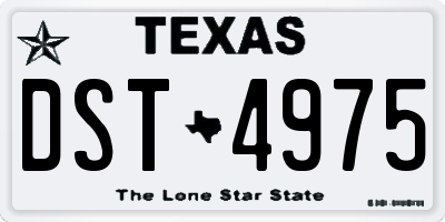 TX license plate DST4975