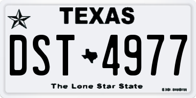 TX license plate DST4977