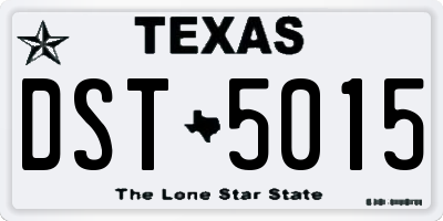 TX license plate DST5015