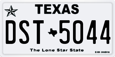 TX license plate DST5044
