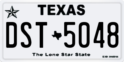 TX license plate DST5048