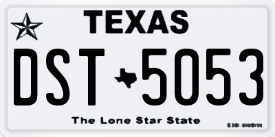 TX license plate DST5053