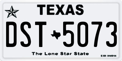 TX license plate DST5073