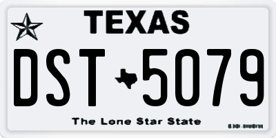TX license plate DST5079