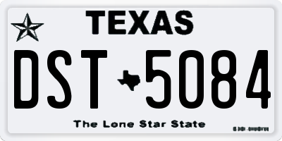 TX license plate DST5084