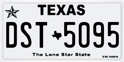 TX license plate DST5095