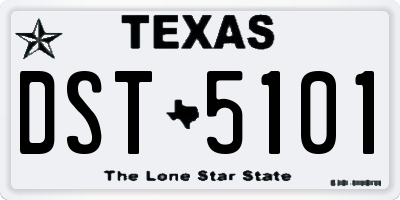 TX license plate DST5101