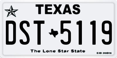 TX license plate DST5119