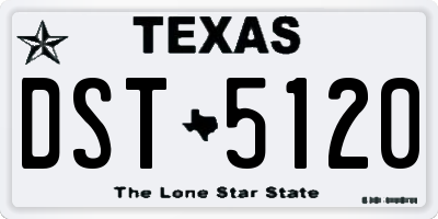 TX license plate DST5120