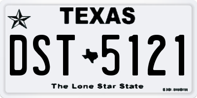 TX license plate DST5121