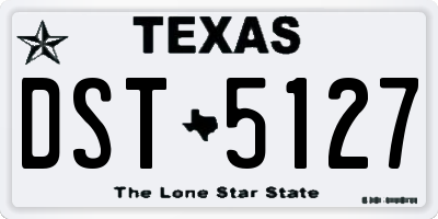 TX license plate DST5127