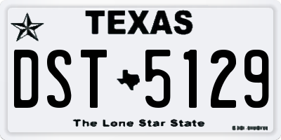 TX license plate DST5129