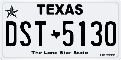 TX license plate DST5130