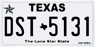 TX license plate DST5131
