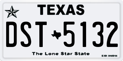 TX license plate DST5132