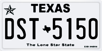TX license plate DST5150
