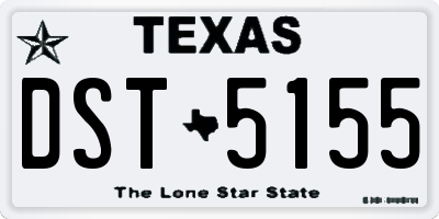 TX license plate DST5155