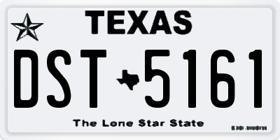TX license plate DST5161