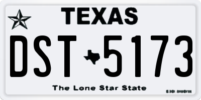 TX license plate DST5173