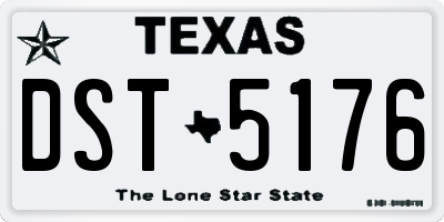 TX license plate DST5176