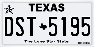 TX license plate DST5195