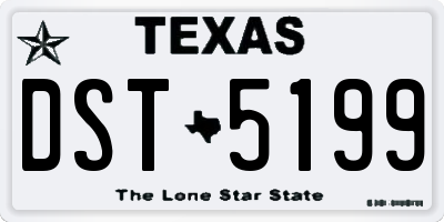 TX license plate DST5199