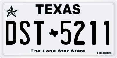 TX license plate DST5211