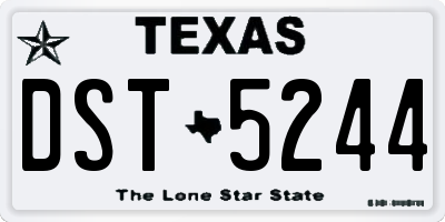 TX license plate DST5244