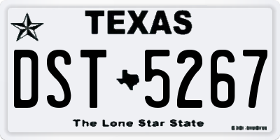 TX license plate DST5267