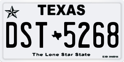TX license plate DST5268