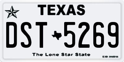 TX license plate DST5269