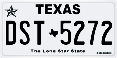 TX license plate DST5272