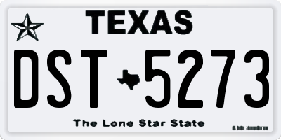 TX license plate DST5273