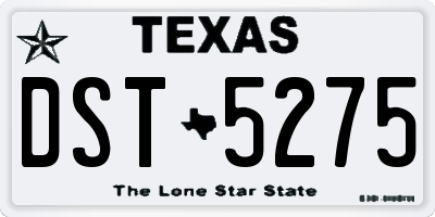 TX license plate DST5275