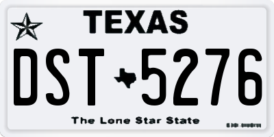TX license plate DST5276