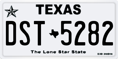 TX license plate DST5282