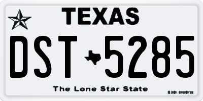TX license plate DST5285