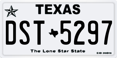 TX license plate DST5297