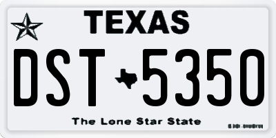 TX license plate DST5350