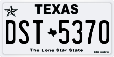 TX license plate DST5370