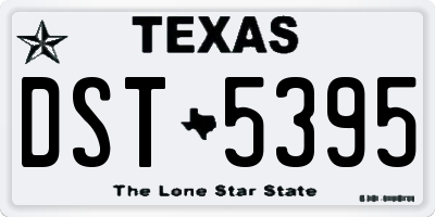 TX license plate DST5395