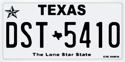 TX license plate DST5410
